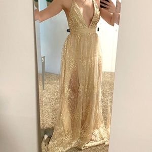 Gold dress